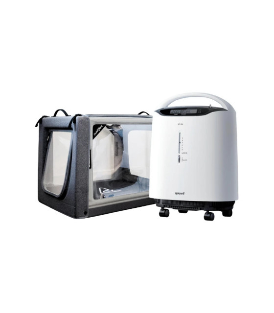 PureVent Oxygen Chamber M 0–14 kg + Concentrator Kit for Pets – PawPrint